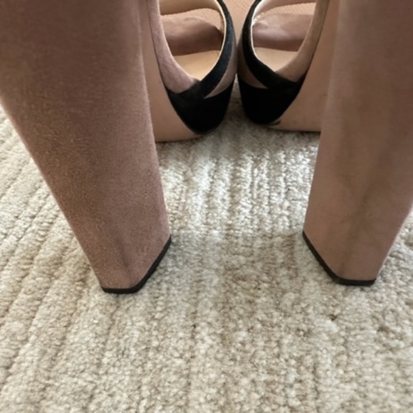 PRADA - ROSE PINK SUEDE ANKLE STRAP HEELS (SIZE 37.5 EU/ 7.5 US) (ORIG $720) - Picture 8 of 15